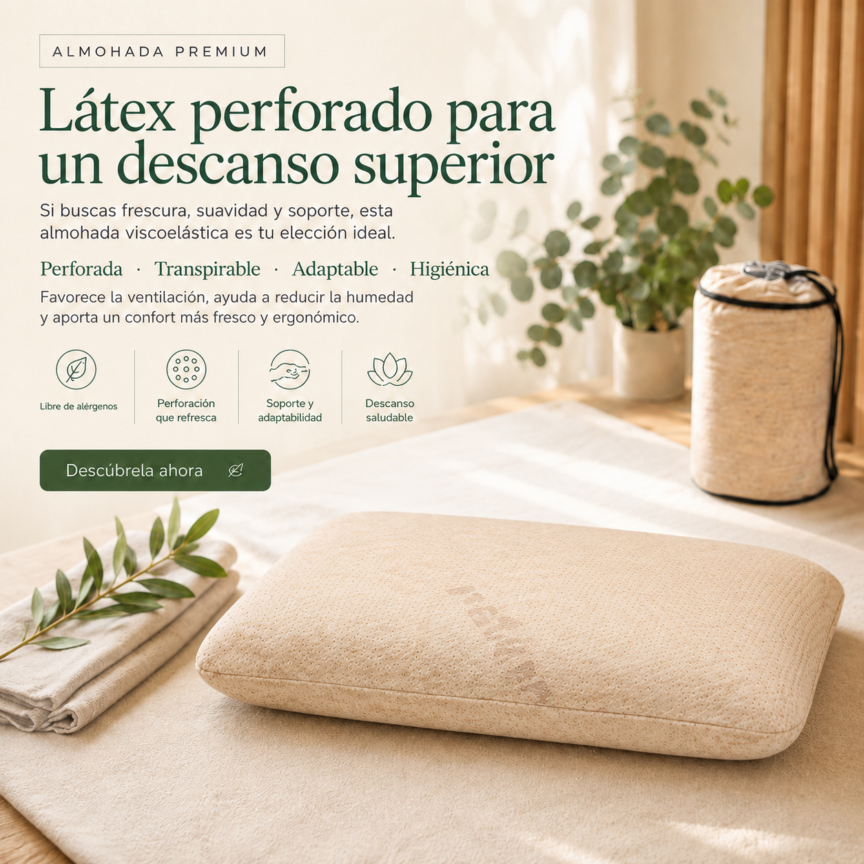 Accesorios, almohadas y sabanas
